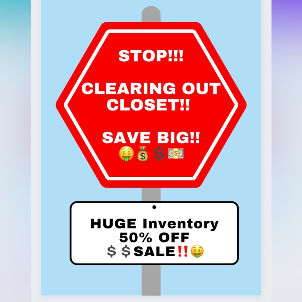 🌺➡️SALE‼️✔️SALE!!🆘🔥🤑
BLOW OUT-SALE!! ALL ITEMS with the ✂️50% SIGN=HALF OFF - Picture 2 of 4